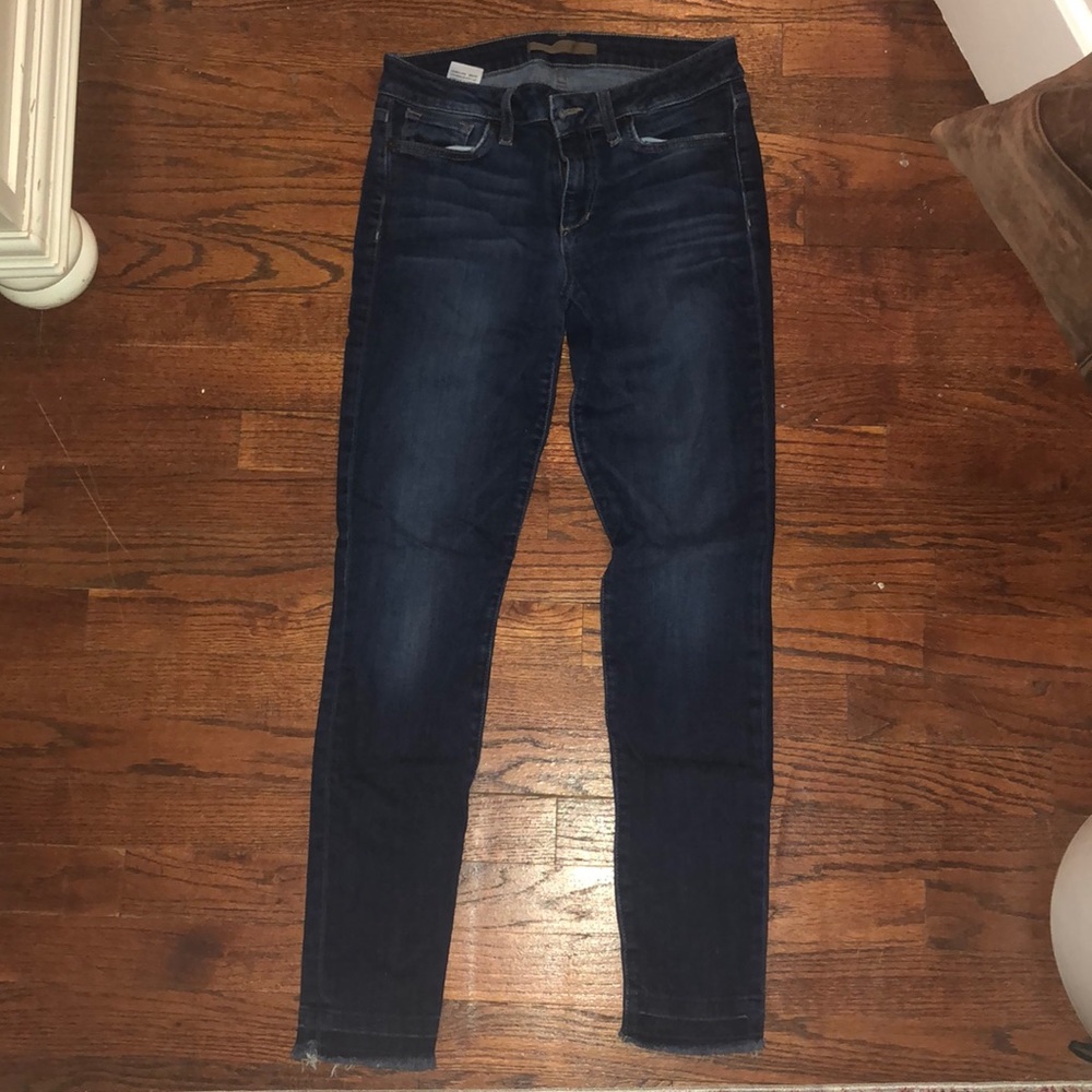 Joe’s Jeans Skinny Ankle Jeans with Frayed Bottom